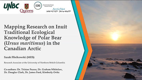 ArcticNet 2020 Oral Presentation - Sarah Flisikowski